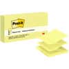 MMMR335YW - Dispenser Notes, 600, 3" Flag/Note Width x 3" Flag/Note Length, Square, 100 Sheets per Pad, Ruled, Yellow, Paper, Pop-up, Fanfold, Refillable, 6 / Pack
