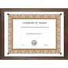 NUD18811M - Display Frame, 13" x 10.50" Frame Size, Holds 11" x 8.50" Insert, Horizontal, Vertical, Beveled Edge, Pre-drilled Holes, Walnut, 1 Each