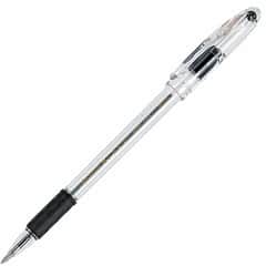 PENBK91A - R.S.V.P. Ballpoint Stick Pens, Refillable, Black Ink, Clear Barrel, 12 / Dozen