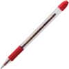 PENBK91B - R.S.V.P. Ballpoint Stick Pens, 1 mm Medium Pen Point, Refillable, Red Ink, Clear Barrel, 12 / Dozen