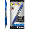 PIL31021 - Premium Gel Ink Retractable Pens, 0.7 mm Fine Pen Point, Refillable, Retractable, Blue Ink, Gel-based, Clear Barrel, 1 Dozen