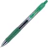 PIL31025 - Premium Gel Ink Retractable Pens, 0.7 mm Fine Pen Point, Refillable, Retractable, Green Ink, Gel-based, Clear Barrel, 12 / Dozen