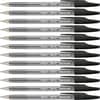 PIL35711 - Better BP-S Ball Stick Pens, 1 mm Medium Pen Point, Refillable, Black Ink, Crystal, Clear Barrel, Stainless Steel Tip, 12 / Dozen