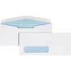 QUA21412 - No. 10 Single Window Security Tint Envelopes, Single Window, #10, 4 1/8" Width x 9 1/2" Length, 24 lb, Adhesive, White, Wove, 500 / Box