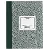 RED43481 - College Rule Composition Book, 80 Sheets, Sewn, Ruled Margin, 8 3/8" x 11" Sheet Size, White Paper, Black Marble Cover, Subject, 1 Each