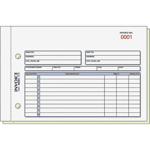 2-Part Carbonless Invoice Form by Rediform® RED7L721 | OnTimeSupplies.com