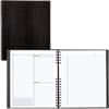 REDA30C81 - NotePro Undated Daily Planner, Daily, 7:00 AM to 8:30 PM, Half-hourly, 1 Day Double Page Layout, 11" x 8 1/2" Sheet Size, Twin Wire, Paper, Black Cover, 1 Each