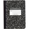 ROA77222 - Wide Ruled Hard Cover Composition Book, 60 Sheets, 120 Pages, Printed, Sewn/Tapebound, Both Side Ruling Surface, Wide Ruled Front Ruling, 0.34" Ruled, Red Margin, 15 lb Basis Weight, 56 g/m&sup2; Grammage