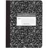ROA77230 - Wide Ruled Hard Cover Composition Book, 100 Sheets, 200 Pages, Printed, Sewn/Tapebound, Both Side Ruling Surface, Ruled Red Margin, 15 lb Basis Weight, 56 g/m&sup2; Grammage, 9 3/4" x 7 1/2" Sheet Size