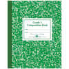 ROA77920 - Grade School Ruled Marble Flexible Cover Composition Book, 50 Sheets, 100 Pages, Printed, Sewn/Tapebound, Both Side Ruling Surface, 1" Ruled, Red Margin, 15 lb Basis Weight, 56 g/m&sup2; Grammage
