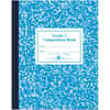 ROA77921 - Grade School Ruled Marble Flexible Cover Composition Book, 50 Sheets, 100 Pages, Printed, Sewn/Tapebound, Both Side Ruling Surface, Grade Two Ruling Front Ruling, 0.75" Ruled, Red Margin