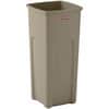 RCP356988BG - Untouchable Square Container, 23 gal Capacity, Square, Crack Resistant, 32.9" Height x 16.5" Width x 15.5" Depth, Plastic, Beige, 1 Each