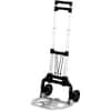 SAF4049NC - Stow-Away Hand Truck, Telescopic Handle, 110 lb Load Capacity, 4 Casters, 5" Caster Size, Aluminum, 16.25" Width x 25" Depth x 39.50" Height, Aluminum Frame, Silver, Black, 1 Each