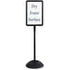 SAF4117BL - Write Way Dual-sided Directional Sign, 18" Width x 65" Height x 18" Depth, Rectangular Shape, Both Sides Display, Magnetic, Durable, Indoor, Outdoor, Office, Steel, 1 Each