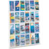 SAF5601CL - 24-Pamphlet Display Rack, 24 Pocket(s), 41" Height x 30" Width x 2" Depth, Break Resistant, Clear, Plastic, 1 Each