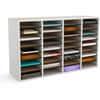 SAF9424GR - Adjustable Shelves Literature Organizers, 36 Compartment(s), Compartment Size : 2.50" x 9" x 11.50", 24" Height x 39.38" Width x 11.75" Depth, Gray, Wood, 1 Each