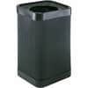 SAF9790BL - At-Your-Disposal 12" Open Waste Receptacle, 38 gal Capacity, 12" Opening Diameter, 32" Height x 18" Width x 18" Depth, Polyethylene, Black, 1 Each