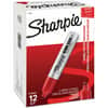 SAN15002 - King Size Permanent Marker, Chisel Marker Point, Red Ink, Silver Plastic Barrel, 1 Dozen