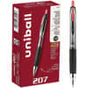 UBC33952 - 207 Gel Pen, 0.7 mm Medium Pen Point, Refillable, Retractable, Red Ink, Gel-based, 1 Dozen