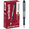 UBC40173 - Jetstream Ballpoint Pen, 0.7 mm Pen Point, Black Ink, Pigment-based, Blue Stainless Steel Barrel, 12 / Dozen
