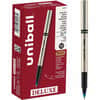 UBC60053 - Deluxe Rollerball Pens, 0.7 mm, Fine Pen Point, Blue Ink, Liquid, Champagne Barrel, Stainless Steel Tip, Drawing, Document, 12 / Dozen