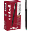 UBC60154 - Roller Rollerball Pen, 0.5 mm Pen Point, Green Ink, Black Stainless Steel Barrel, 12 / Dozen