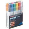 UBC63631 - uni-Paint PX-20 Oil-Based Paint Marker, Medium Marker Point, Blue, Red, Green, Yellow, Black, White, Silver, Gold, Violet, Pink, Light Blue, ... Ink, Oil Based, White Barrel, 12 / Set