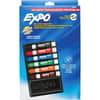 SAN80556 - 7-piece Dry Erase Organizer Kit, Fine Chisel Marker Point, Red, Blue, Green, Orange, Brown, Black Ink, Assorted Barrel, 6 / Set