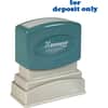 XST1333 - "for deposit only" Title Stamp, Message Stamp, FOR DEPOSIT ONLY, 0.50" Impression Width x 1.62" Impression Length, 100000 Impression(s), Blue, Recycled, 1 Each