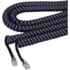 SOF03201 - Tangle Free Telephone Twisstop Cords, 25 ft Phone Cable for Phone, First End: 1 x RJ-11 Phone, Male, Second End: 1 x RJ-11 Phone, Male, Gold Plated Contact, Black, 1 Each
