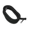 SOF42261 - Modular Plug Handset Coil Cord, 25 ft Phone Cable for Phone, First End: 1 x RJ-11 Phone, Male, Second End: 1 x RJ-11 Phone, Male, Black, 1 Each