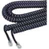 SOF48102 - Modular Plug Handset Coil Cord, 12 ft Phone Cable for Phone, First End: 1 x RJ-09 Phone, Male, Second End: 1 x RJ-09 Phone, Male, Black, 1 Each