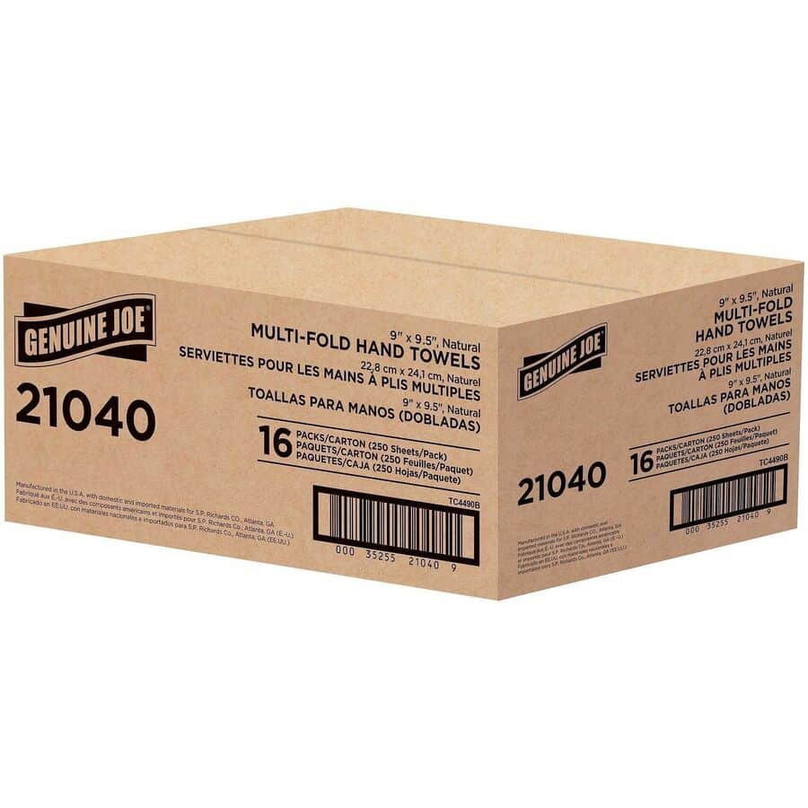Paper Towel Multi fold 250 sheets Natural by Genuine Joe GJO21040