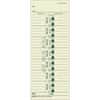 TOP1256 - Regular/Overtime Weekly Time Cards, 3.50" x 9" Sheet Size, Manila, Manila Sheet(s), Green Print Color, 500 / Box