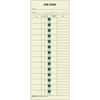 TOP1258 - Job Costing Time Cards, 3.50" x 9" Sheet Size, Yellow, Yellow Sheet(s), Green Print Color, 500 / Box