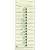 TOP1259 - Weekly Time Cards, 3.50" x 9" Sheet Size, Manila, Manila Sheet(s), Green Print Color, 500 / Box