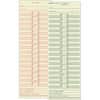 TOP1276 - Semi-Monthly Time Cards, Double Sided Sheet, 3.50" x 10.50" Sheet Size, Yellow, Manila Sheet(s), Green, Red Print Color, 500 / Box