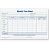 TOP30071 - Weekly Timesheet Form, 100 Sheet(s), 8.50" x 5.50" Sheet Size, White, White Sheet(s), Blue Print Color, 1 Pack