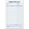 TOP3016 - Weekly Handwritten Time Cards, Ring Binder, 4.25" x 6.75" Sheet Size, 2 x Holes, Yellow, 100 / Pack
