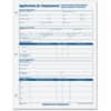 TOP32851 - Employment Application Forms, 50 Sheet(s), Gummed, 8.50" x 11" Sheet Size, White, White Sheet(s), Black Print Color, 2 / Pack