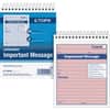 TOP4010 - 1CPP Duplicate Important Message Book, 50 Sheet(s), Spiral Bound, 2 Part, Carbonless Copy, 6" x 4.25" Form Size, Pink, Assorted Sheet(s), Blue, Red Print Color, 1 Each