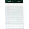 TOP63360 - Docket Letr - Trim White Legal Pads - Jr.Legal, 50 Sheets, Double Stitched, 0.28" Ruled, 16 lb Basis Weight, Jr.Legal, 5" x 8" Sheet Size, White Paper, Marble Green Binding