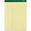 TOP63396 - Letr-Trim Perforated Law-ruled Writing Pad, 100 Sheets, 0.34" Ruled, 16 lb Basis Weight, 8 1/2" x 11 3/4" Sheet Size, Canary Paper, Marble Green Binding, Perforated, Hard Cover, 6 / Pack