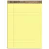 TOP74890 - Second Nature Ruled Canary Writing Pads, 50 Sheets, 0.34" Ruled, Red Margin, 15 lb Basis Weight, 8 1/2" x 11 3/4" Sheet Size, Canary Paper, Perforated, Resist Bleed-through, Easy Tear, Recycled