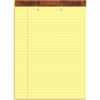 TOP7531 - 2-Hole Top Punched Legal Pad, 50 Sheets, Double Stitched, 0.34" Ruled, 16 lb Basis Weight, 8 1/2" x 11 3/4" Sheet Size, Canary Paper, Perforated, Punched, Hard Cover, Heavyweight, 1 Dozen