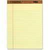 TOP7532 - Letr-trim Perforated Legal Pads, 50 Sheets, Double Stitched, 0.34" Ruled, 16 lb Basis Weight, 8 1/2" x 11 3/4" Sheet Size, Canary Paper, Perforated, Hard Cover, 1 Dozen