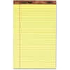 TOP7572 - The Legal Rule Writing Pads - Legal, 50 Sheets, Double Stitched, 0.34" Ruled, 16 lb Basis Weight, Legal, 8 1/2" x 14" Sheet Size, Canary Paper, Perforated, Hard Cover, Heavyweight, 12 / Dozen