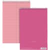 TOP80254 - Prism Steno Books, 80 Sheets, Wire Bound, Gregg Ruled Margin, 6" x 9" Sheet Size, Pink Paper, Perforated, Stiff-back, WireLock, 4 / Pack