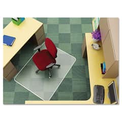 EconoMat Chair Mat for Low Pile Carpet, 46w x 60h, Clear