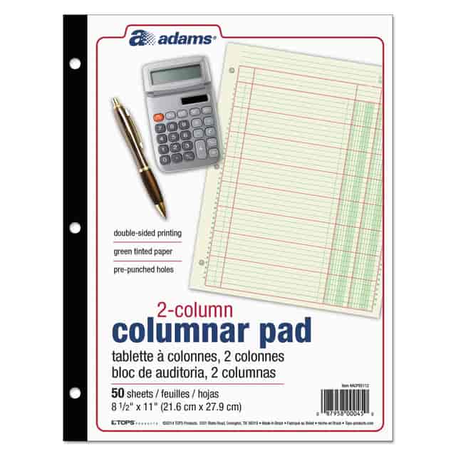 Columnar Analysis Pad by Adams® ABFACP85112 | OnTimeSupplies.com